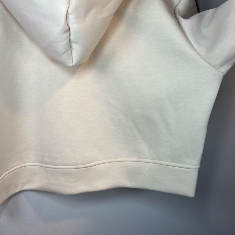 A New Day Zip Up Hoodie Jacket Cream Cropped Soft Cozy Neutral NEW Women's Sz XL - Picture 12 of 15